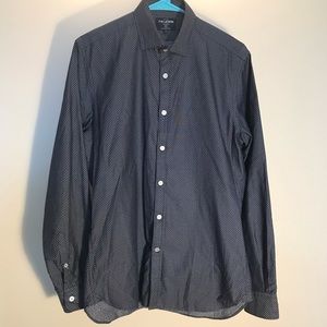 T.M. Lewin button down dress shirt blue small mens